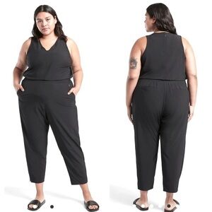 NWT Athleta Brooklyn Jumpsuit Black Plus Size 26 Brand New